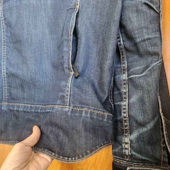 Levi's Commuter Denim Moto Cycling Biking Trucker Jacket Men's Size Small  - Picture 9 of 10